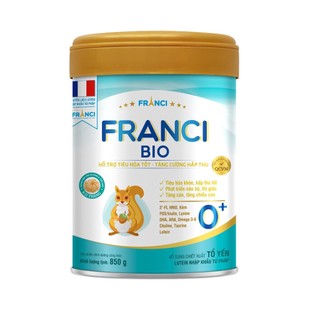 Sữa bột franci bio 0+ hộp 850g