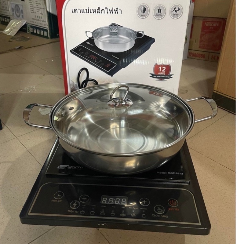 Bếp Từ đơn Besuto BST-2812-Chức Năng Hẹn Giờ-Công Suất 2000w Nấu Cực Nhanh