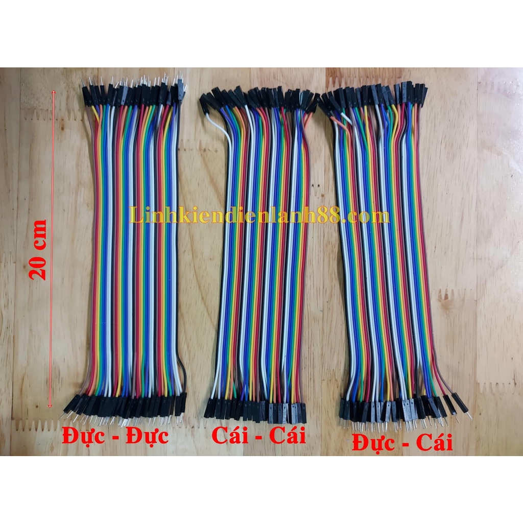 Cáp 7 màu 20cm Đực-Cái có 40 sợi