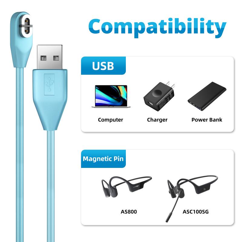 Dây cáp sạc USB HDOORLINK chuyên dụng cho tai nghe chơi game Aeropex AS800