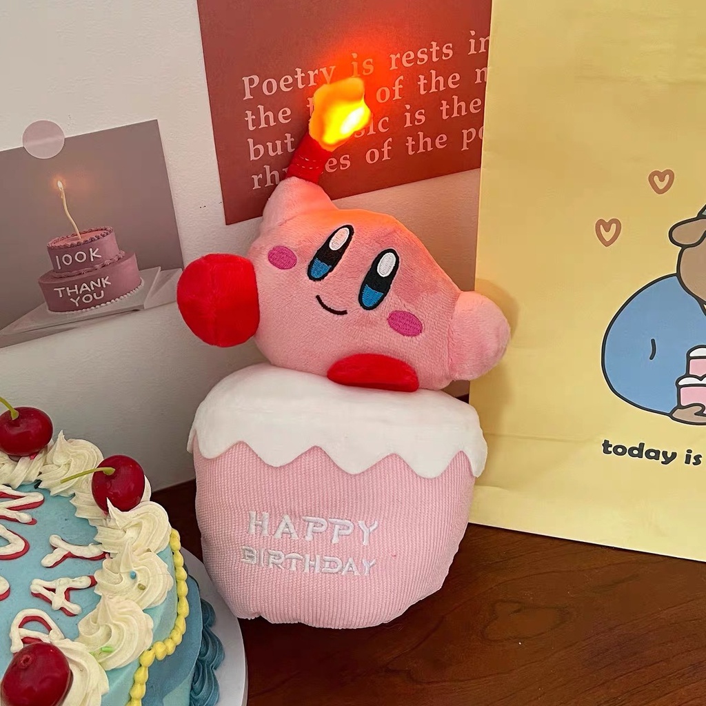 Búp bê bằng thú nhồi bông chúc mừng sinh nhật có đèn và nhạc