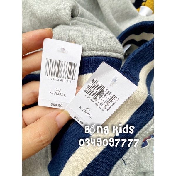 Bộ Nỉ Hoodie Nam Nữ Dáng Rộng Mickey Ghi