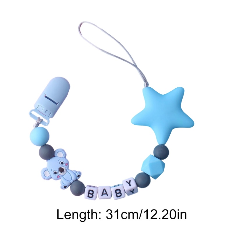 Núm Vú Giả Xỏ Hạt Silicon Hình Ngôi Sao Dễ Thương Có Kẹp Cho Bé Trai / Gái