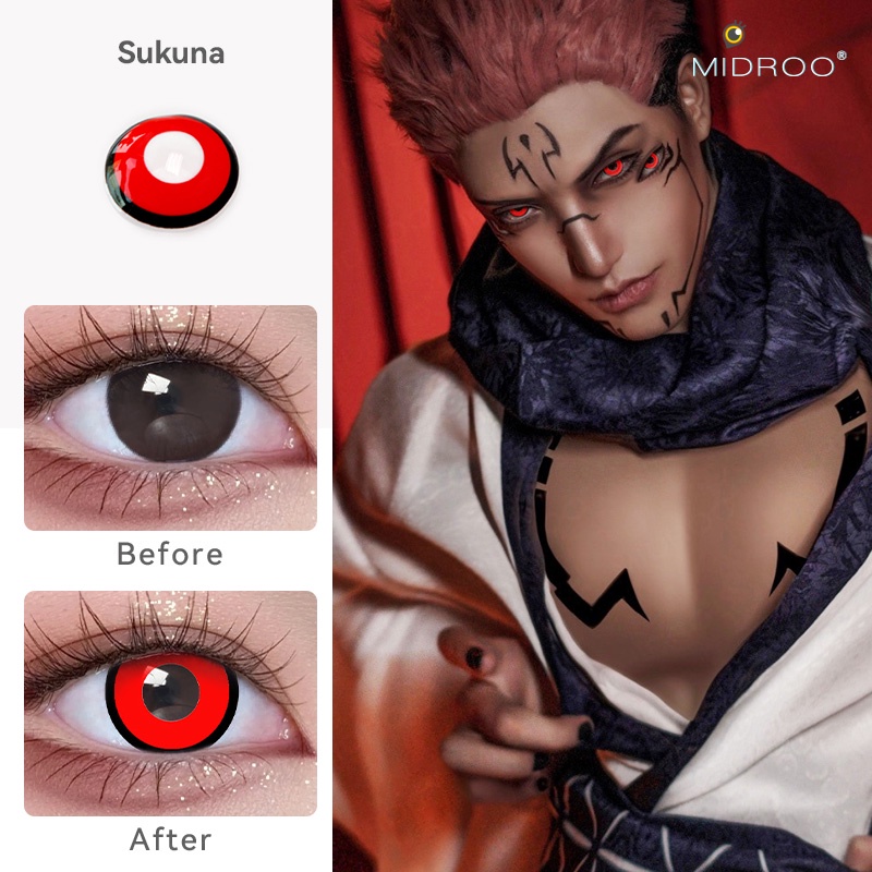 Kính áp tròng Midroo 14.5mm hóa trang nhân vật anime Jujutsu Kaisen