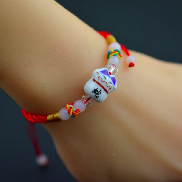 Vòng đeo tay mèo thần tài may mắn loại đẹp 🍀 Clovershop68 🍀