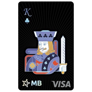 King - Vị Vua Vận Mệnh - Thẻ ngân hàng hình bài tây sang trọng - MB Hi Visa Collection