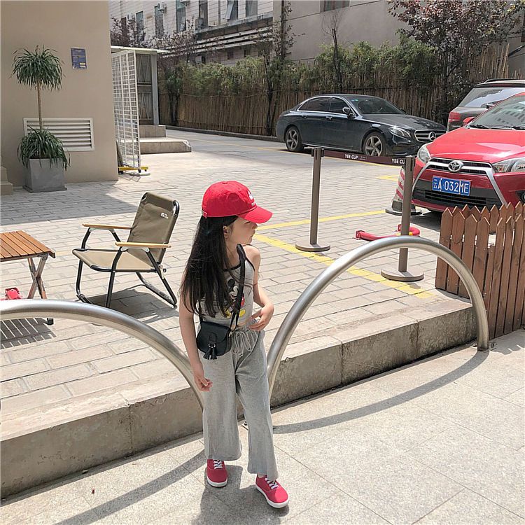 Áo Thun Hai Dây In Hoạt Hình Phong Cách Hàn Quốc Dành Cho Bé Gái