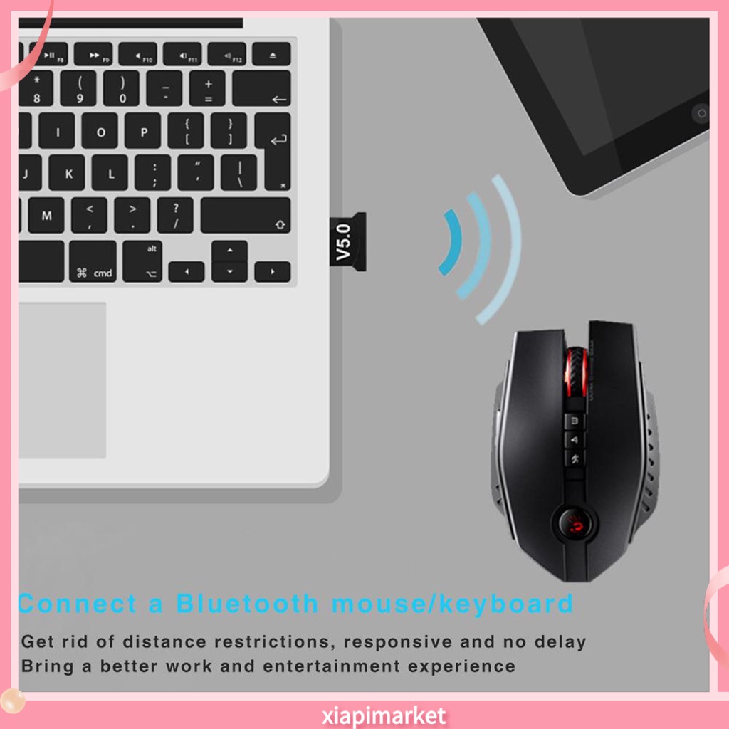 Usb Thu Phát Âm Thanh Bluetooth 5.0 Mini Không Dây Cho Pc Laptop Tai Nghe