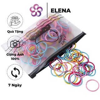 Thun cột tóc, dây chun buộc tóc trơn cho bé thời trang hàn quốc màu ngẫu nhiên ELENA