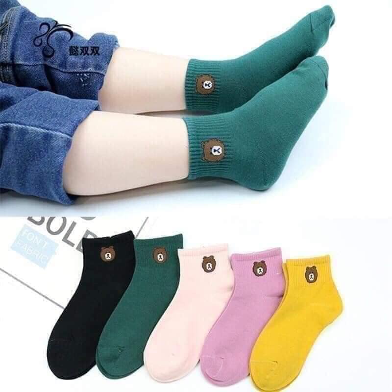 Combo 10 đôi tất gấu cho bé từ 2 đến 6 tuổi