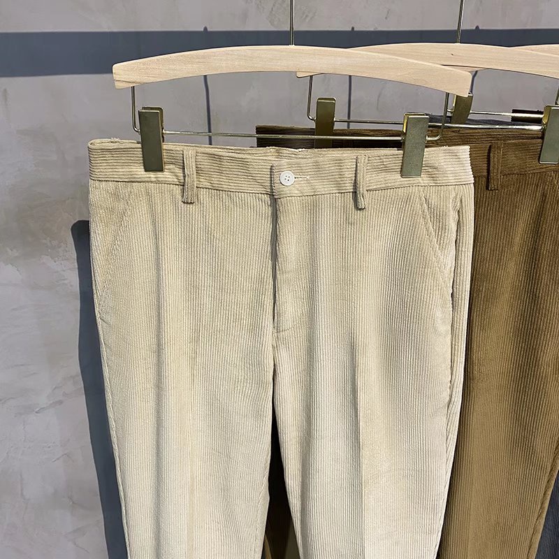 Quần Nhung Dày Ống Rộng Thời Trang Thu Đông Cá Tính Dành Cho Nam