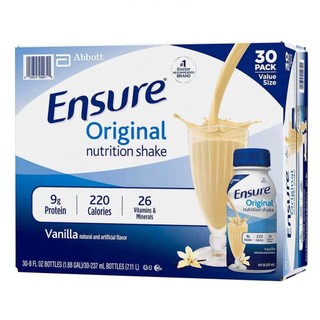 1 thùng 30 chai sữa nước ensure vani 237ml - usa