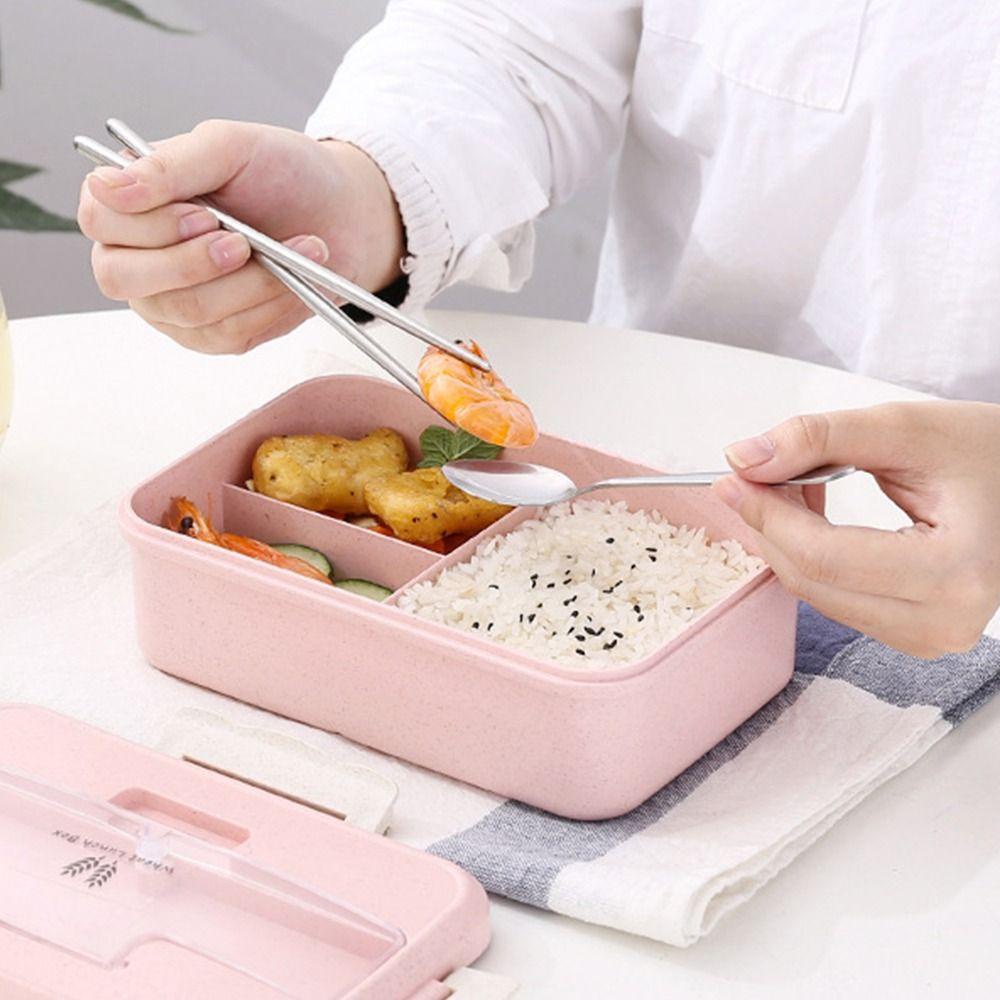 EBINLANDS Hộp Đựng Cơm Trưa Chống Rò Rỉ Kèm Muỗng Tiện Dụng Cho Học Sinh / Văn Phòng