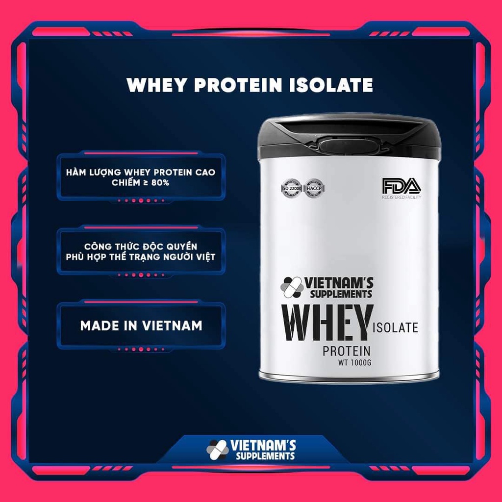 WHEY PROTEIN ISOLATE - Bổ sung protein, ít calories, ít béo, tăng cơ