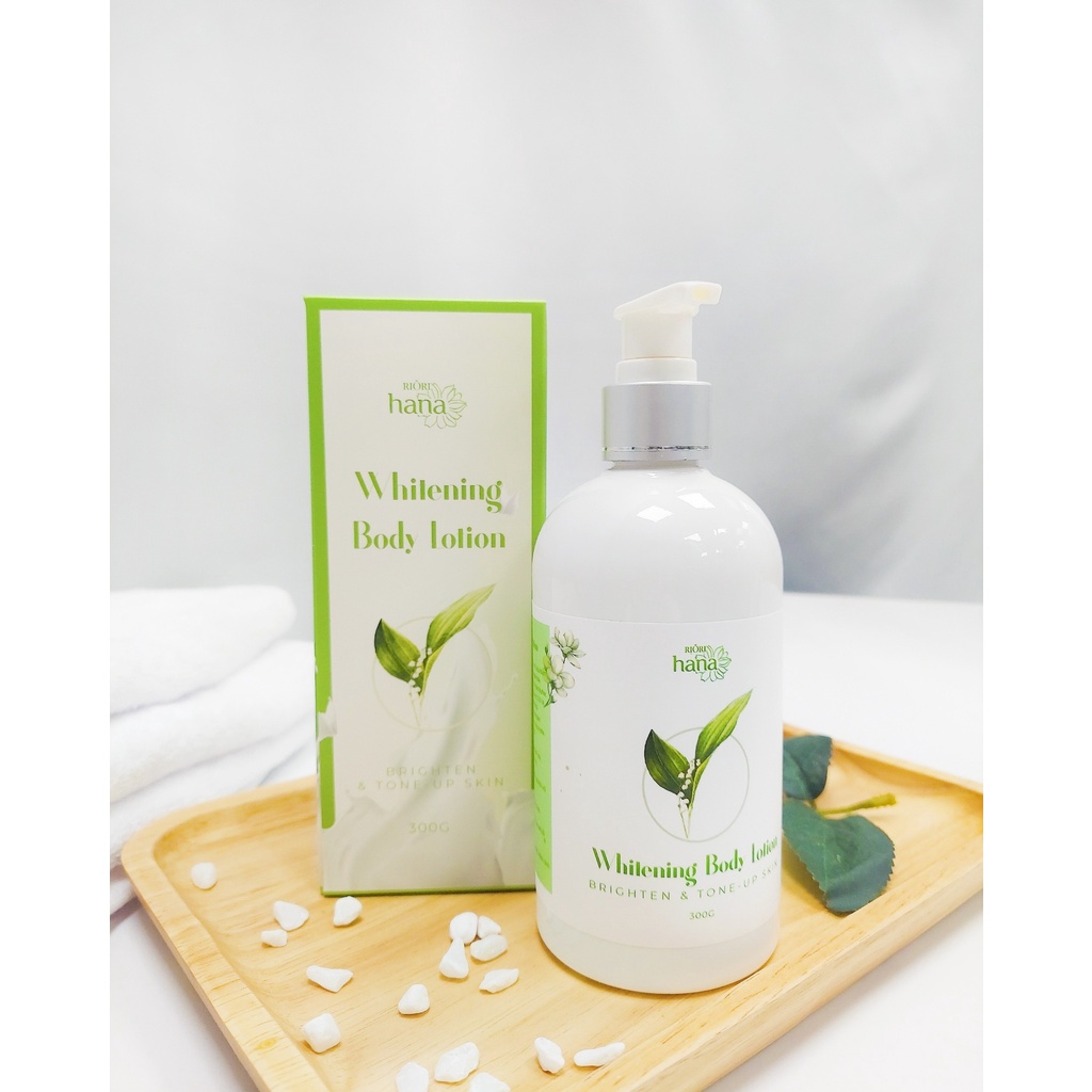 Kem Dưỡng Trắng Da Body RIORI HANA Whitening Body Lotion 300g (Mẫu Mới)