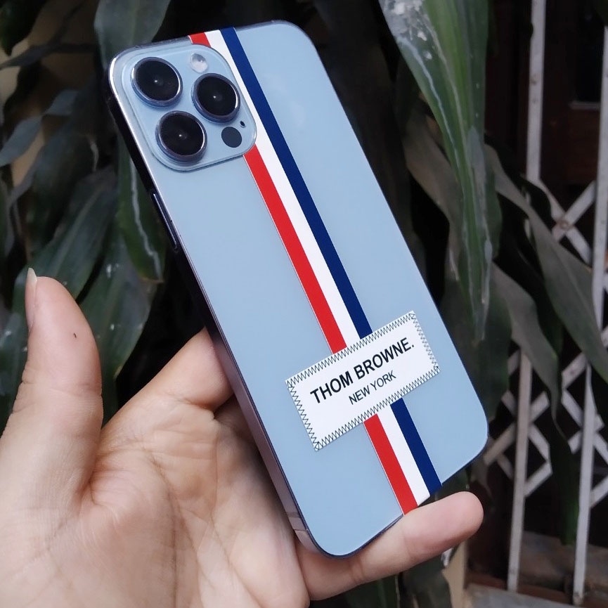 Dán PPF Iphone nhám chống vân tay skin Thom Browne 6/6s tới 14promax (01)