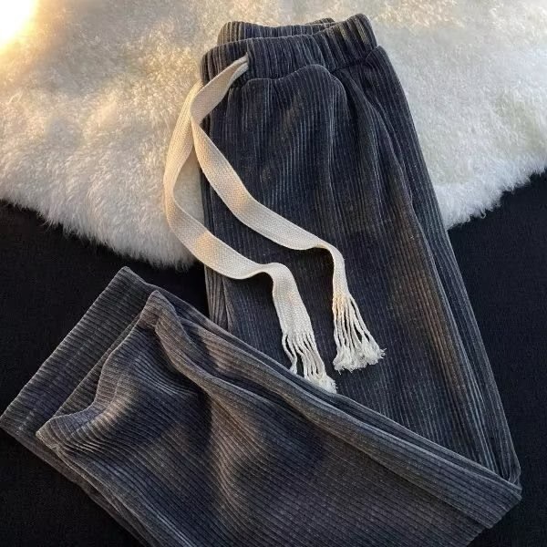 Quần nhung ống rộng thời trang Hàn Quốc dành cho nam và nữ simple oversize quần jogger unisex thời trang quần 3 sọc