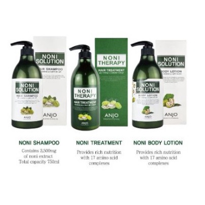 Dầu Gội, Dầu Xả Phục Hồi Tóc Từ Trái Nhàu AnJo Noni Therapy 750ml