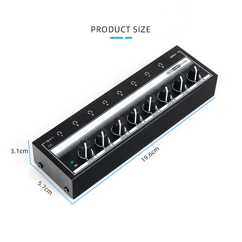 Ultra Thiết Bị Khuếch Đại Âm Thanh Mini 4 / 8 Kênh Chuyên Dụng Cho Tai Nghe