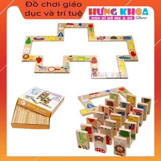 ĐỒ CHƠI THÔNG MINH CHO BÉ_ DOMINO ĐỘNG VẬT 28 THANH