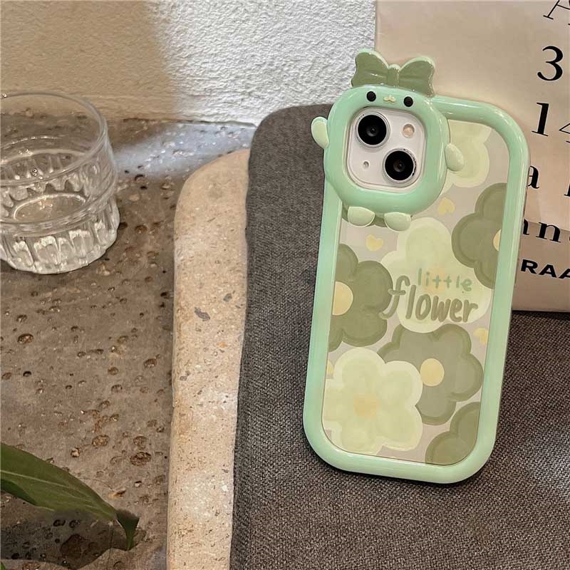 Ốp Điện Thoại Họa Tiết Hoa Và Quái Vật Cho IPhone 14 Pro Max IPhone13 Pro Max IPhone11 IPhone12 IPhoneXR XS 6 6S 7 8 Plus SE 2020