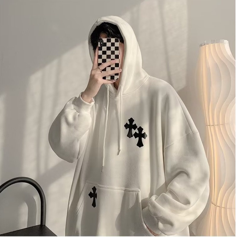 Áo Hoodie Tay Dài Dáng Rộng In Chữ Phong Cách Retro Mỹ Thời Trang Thu Đông 2022 Dành Cho Nam