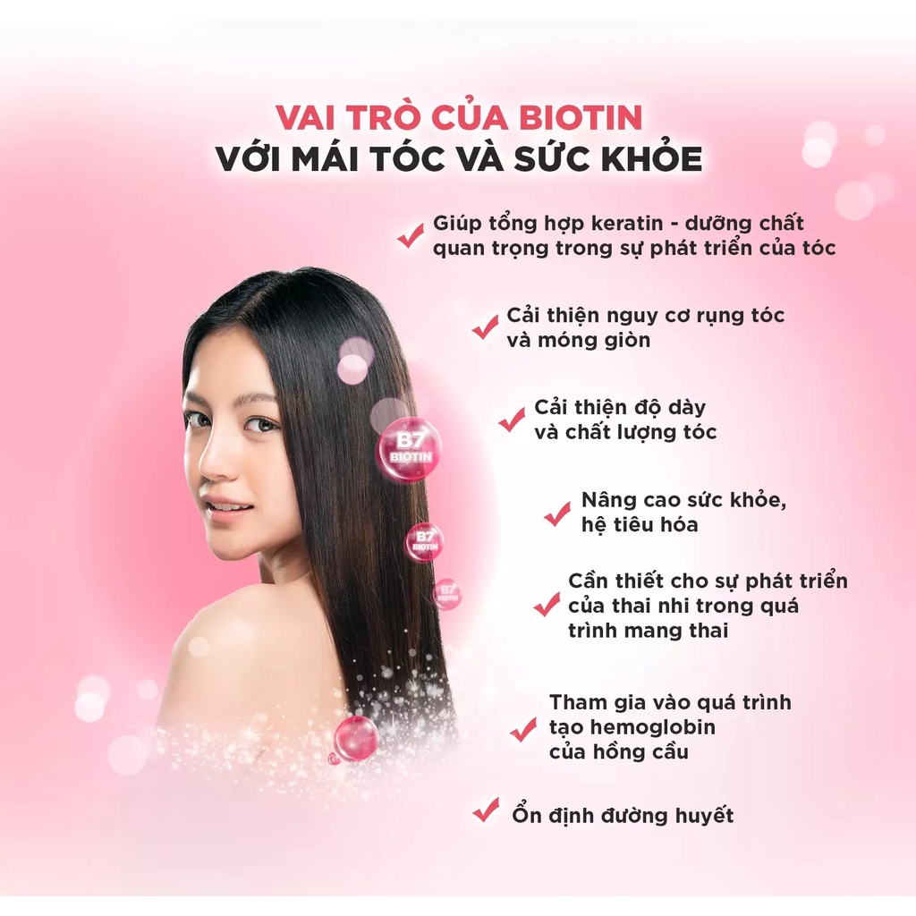 Viên uống ngăn rụng tóc DHC Biotin Nhật Bản giúp kích thích mọc tóc, làm đẹp da tăng cường thể lực - Gói 30 ngày