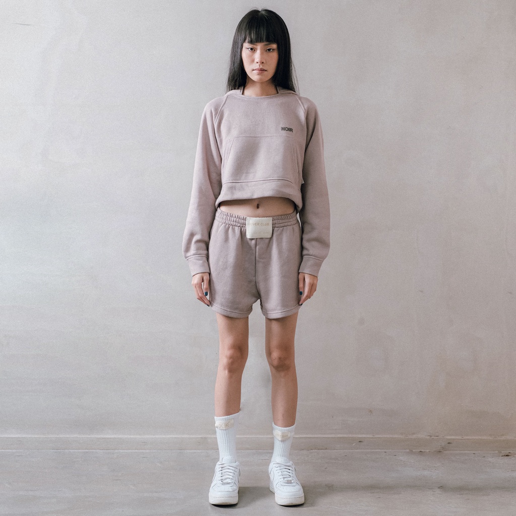 Áo khoác hoodie nữ cotton đa dụng phom croptop - LOVERCLUB HOODIE CROPTOP - The Noir