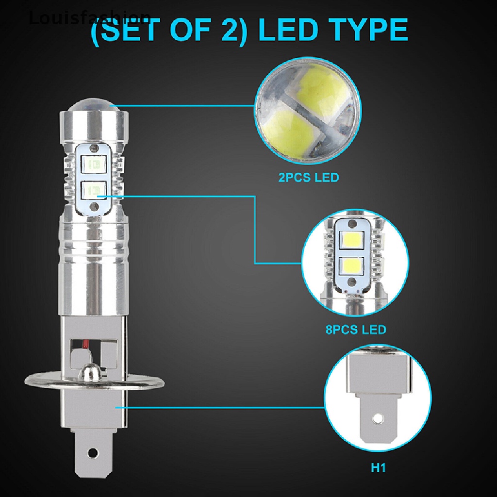 2 Bóng Đèn Pha Siêu Sáng H1 8000K 100W Cho Xe Hơi