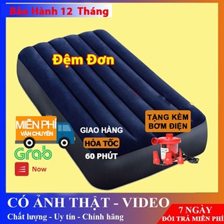 <Hàng sẵn> Đệm bơm hơi 76x191x25 mã đệm 68950 + bơm máy + miếng vá keo vá
