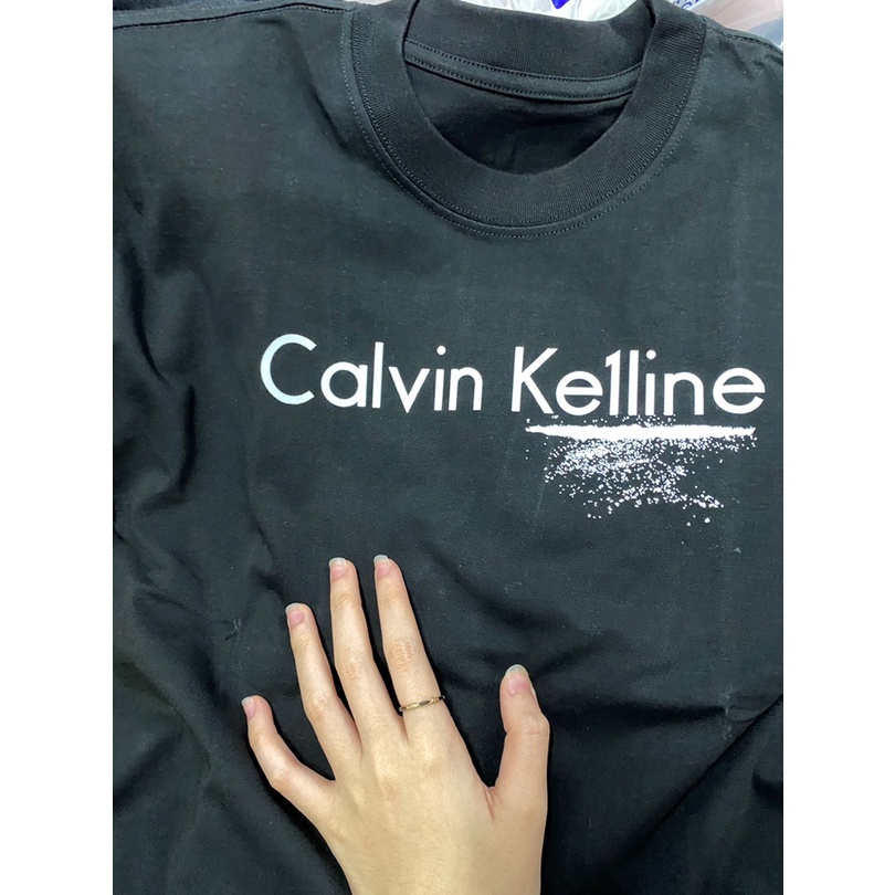 Áo Thun Ke1line 100% Cotton Tay Lỡ Unisex - Đen Cổ Tròn | Blackwork