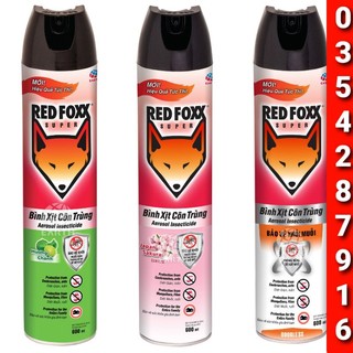 Xịt côn trùng red foxx 600ml