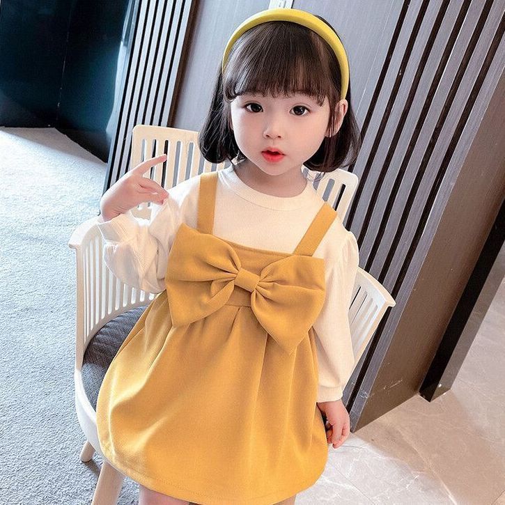 Đầm Công Chúa Tay Dài Phong Cách Hàn Quốc Thời Trang Mùa Thu 2022 Mới Cho Bé Gái 100-160 Size