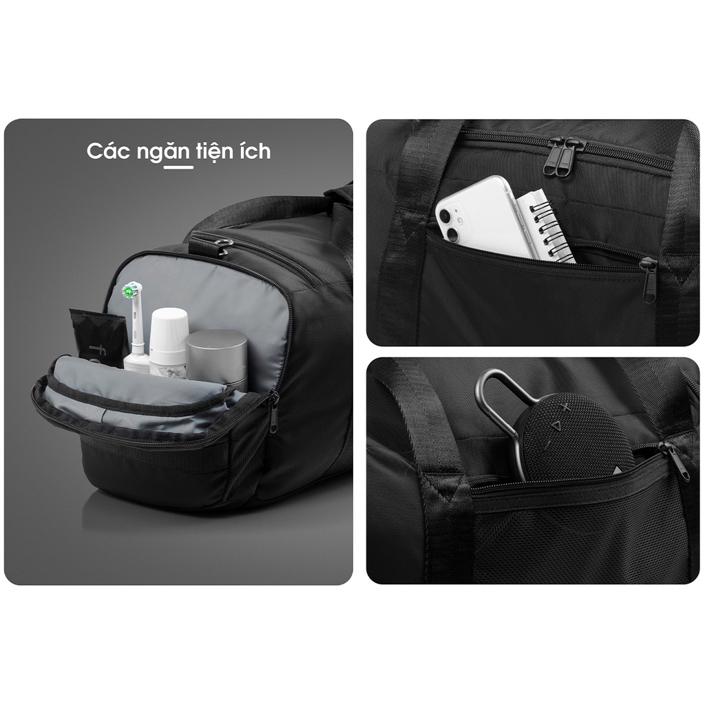 Túi du lịch Kingbag Sky vải trượt nước, sức chứa lớn, có ngăn để giày - Hàng Chính Hãng