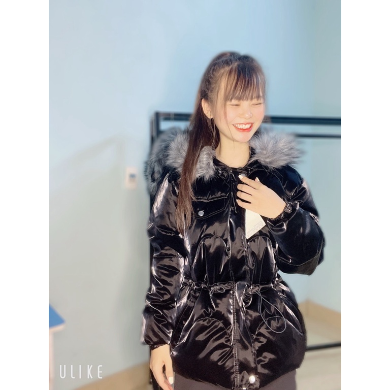 ÁO KHOÁC PHAO, ÁO PHAO BÓNG NỮ PHỐI NÓN LÔNG THÁO RỜI ĐƯỢC CÓ DÂY RÚT EO CỰC XINH HÀNG XỊN XÒ CAO CẤP- SHOP TỰ CHỤP CÓ V