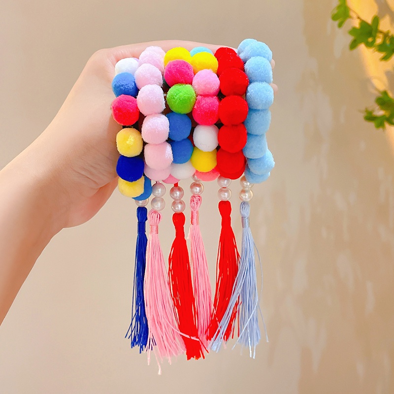 Dây Buộc Tóc Đính Tua Rua Phong Cách Trung Hoa Cho Nữ