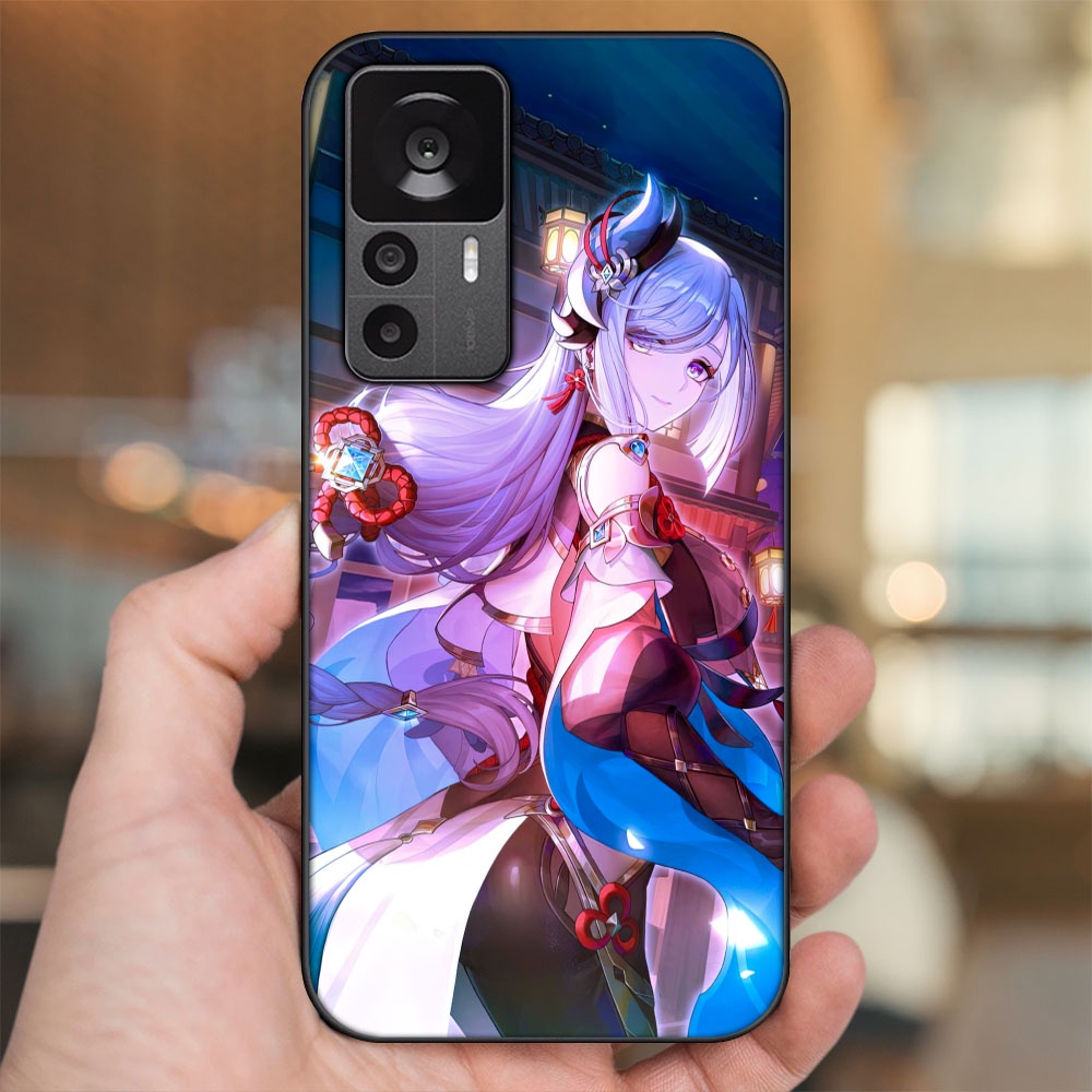 Ốp lưng Xiaomi 12T viền đen in hình Shenhe Genshin Impact