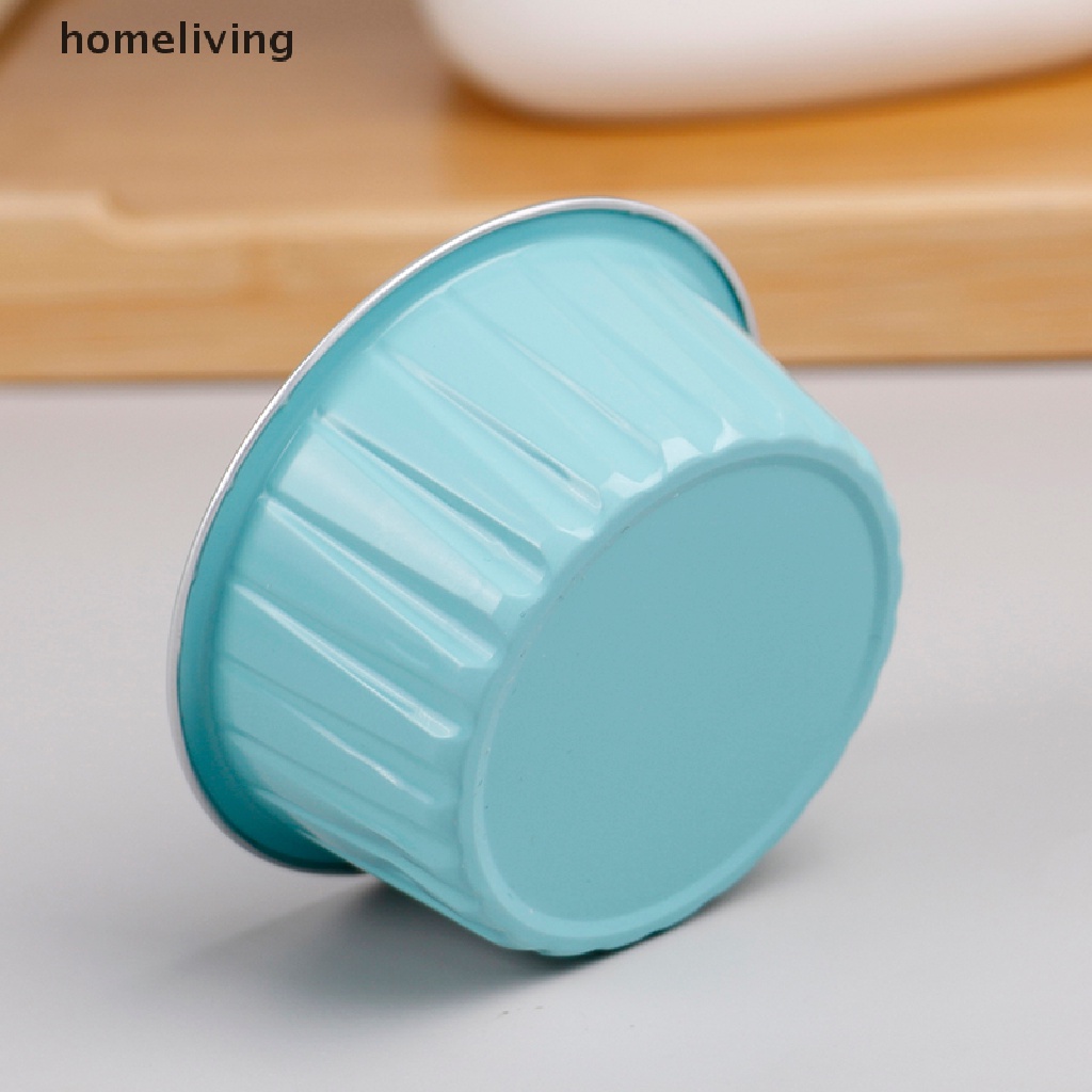 Set 10 Cốc Lá Nhôm 100ML Hình Tròn Có Nắp Đậy Đựng Bánh Tráng Miệng