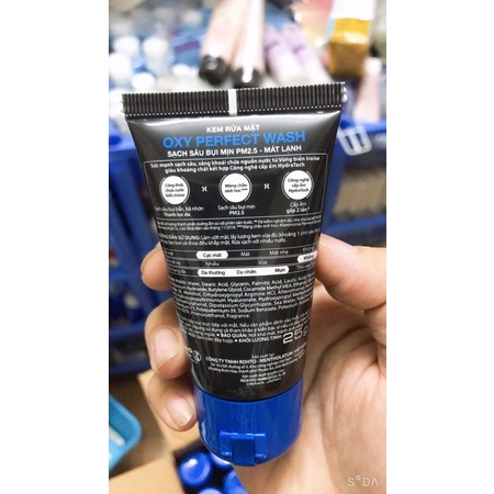 Kem rửa mặt Oxy Perfect Wash sạch nhờn, ngăn ngừa mụn cho nam