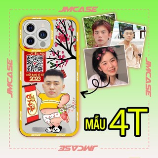 Ốp lưng lì xì Mẫu tết 4T ghép mặt và QR in theo yêu cầu