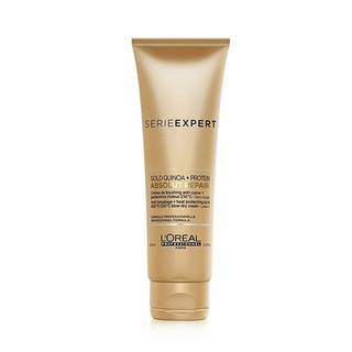 Kem dưỡng xả khô chống nhiệt Loreal Absolut Repair Gold Quinoa cho tóc khô hư tổn 125ml