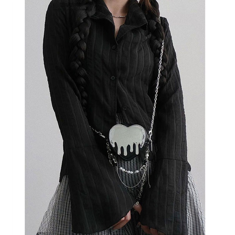 Uustudio Túi Đựng Tai Nghe Son Môi mini Y2K Phân Phối Dây Xích Thiết Kế Chính Hãng niche