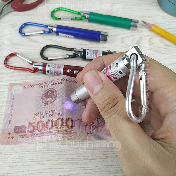 Móc chìa khóa đèn pin laze đa chức năng - Đại Sỉ