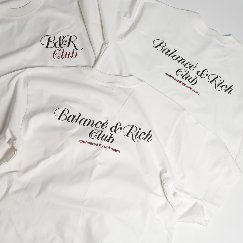 Áo thun trắng cotton "BRC" Unknown