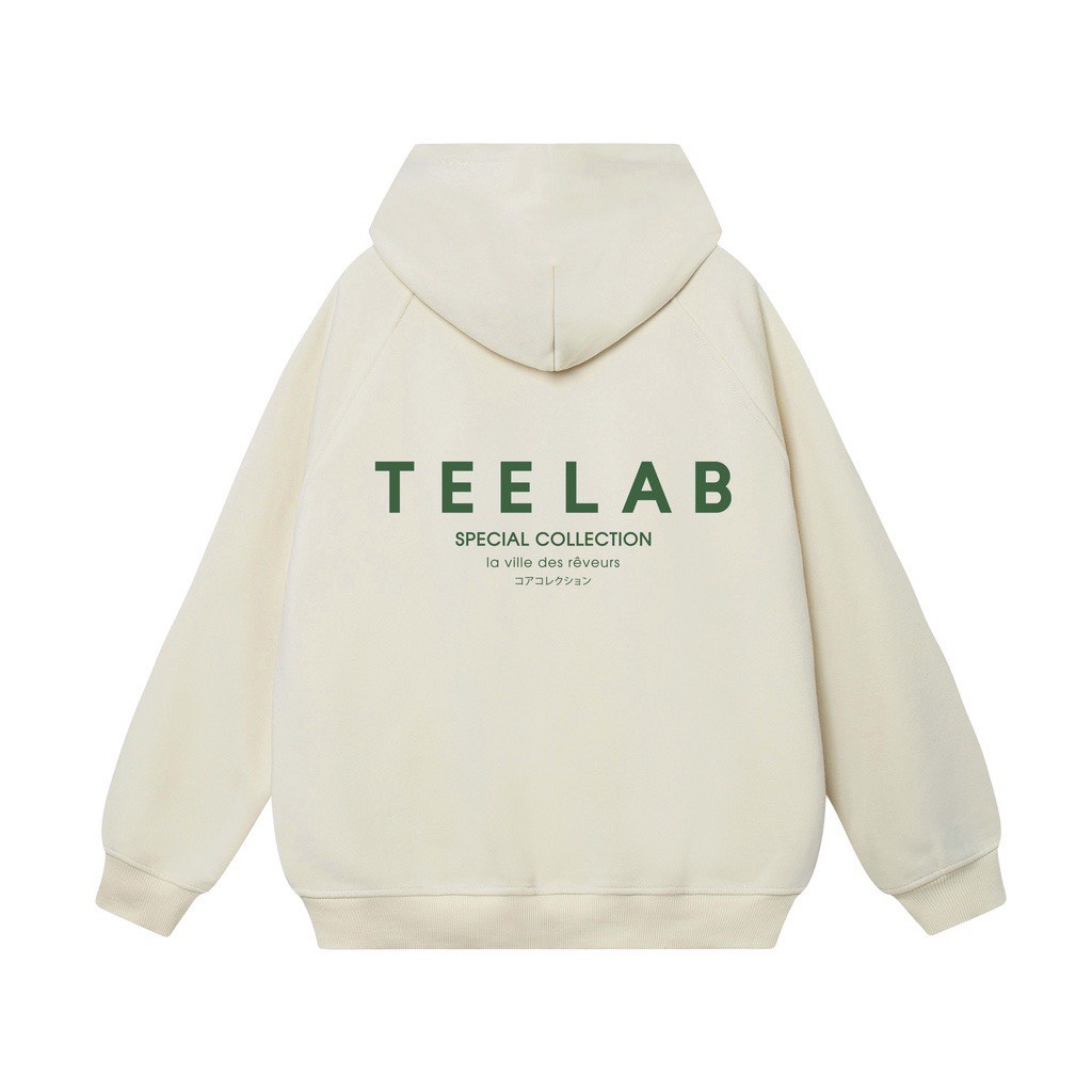 Áo Hoodie TEELAB Màu Be Kem Nỉ Bông Cao Cấp , Áo Khoác Nỉ Unisex Phù Hợp Nam Nữ | BigBuy360 - bigbuy360.vn