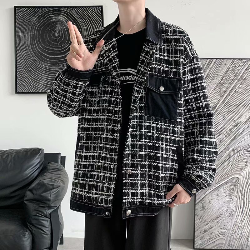 Áo Khoác Tay Dài Kẻ Sọc Caro Phong Cách Hàn Quốc Mới Cho Nam simple fashion áo nam đẹp áo nam form rộng unisex áo sơmi nam hoạ tiết bigsize áo sơ mi nam dài tay Sọc
