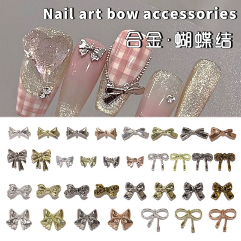 Charm nơ các loại gắn móng nail