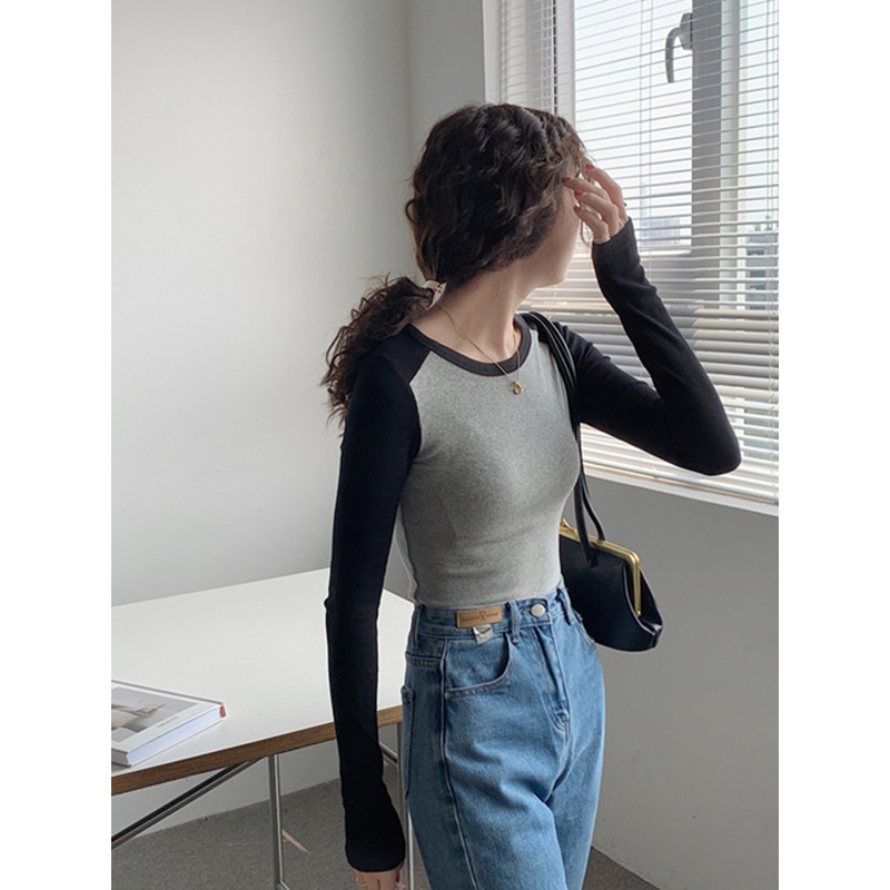 NRVP Áo Thun Nữ Dài Tay Dáng Rộng Thời Trang Hàn Quốc