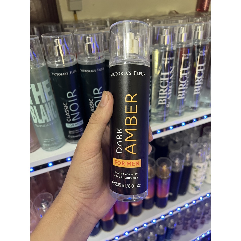 Body mist, Xịt thơm cho nam Dark Amber 236ml Nam Tính, Lịch Lãm