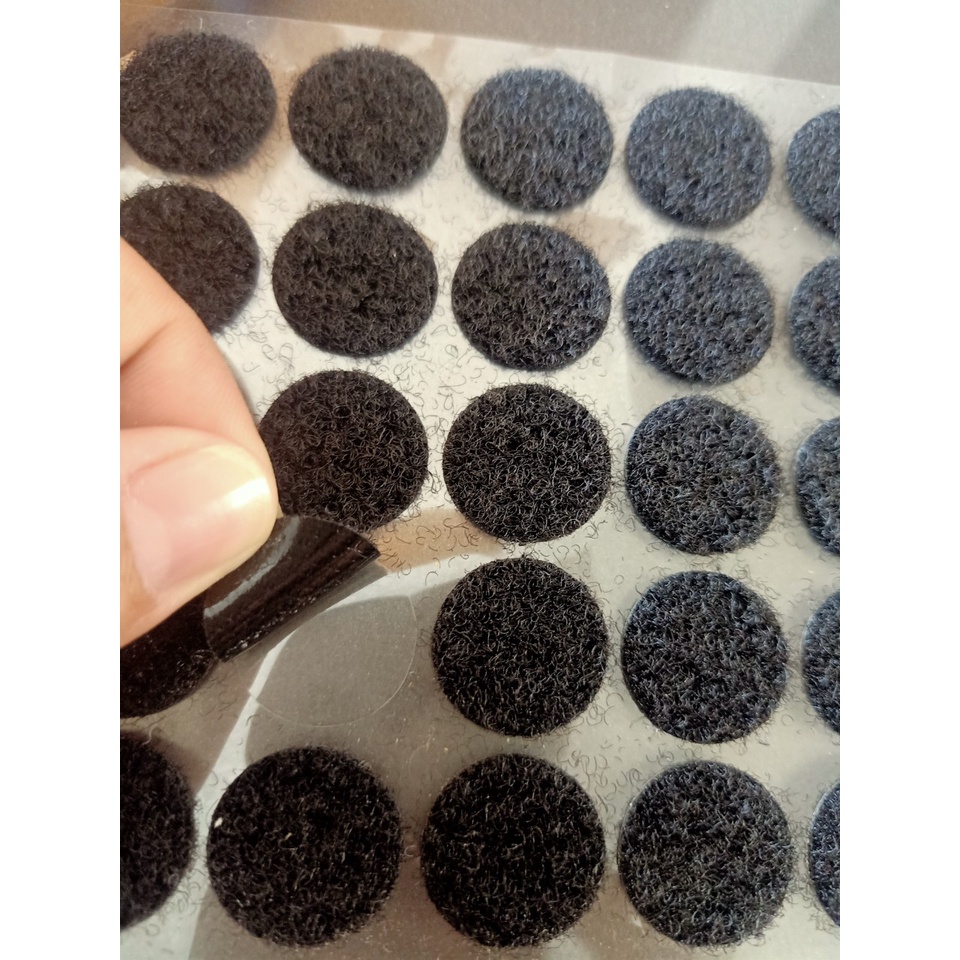 Velcro Tròn, Băng gai dính, khóa nhám,có sẵn keo dán, Hình Tròn Màu Đen Và Trắng